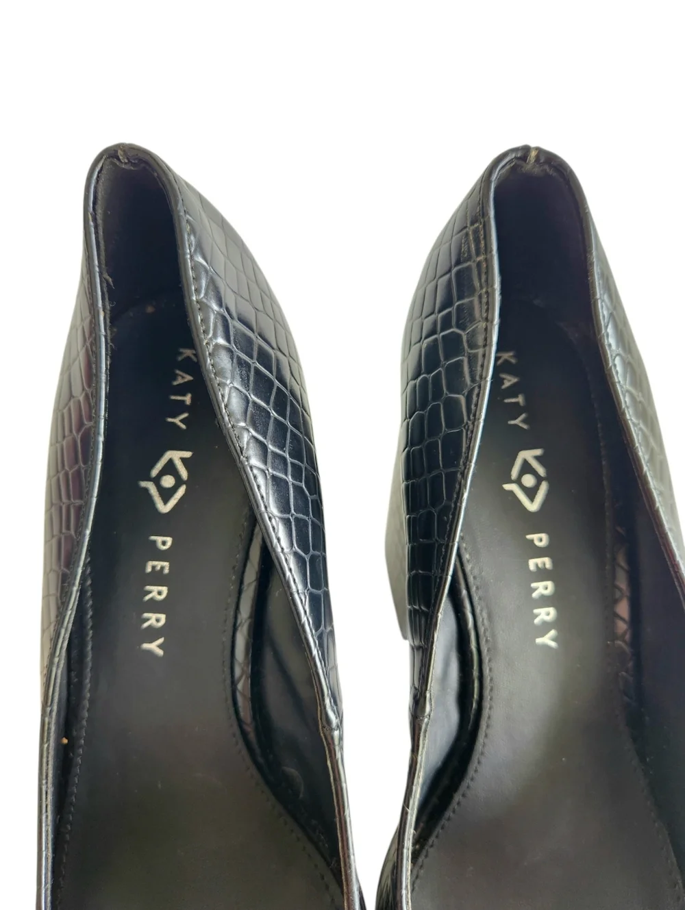 Katy Perry The Uplift Platform Pump Black Block Heel Square Toe  Size 10
